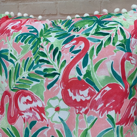 Flamingo & Palm Tree Indoor Outdoor Pillow NEW - Picture 3 of 6